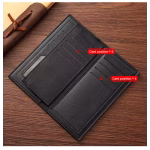Men Long Wallet Leather Bifold Card Holder Wallet Slim Business Man Large Capacity Card Bag With Zipper Coin Pouch Clutch Purse - Image 5