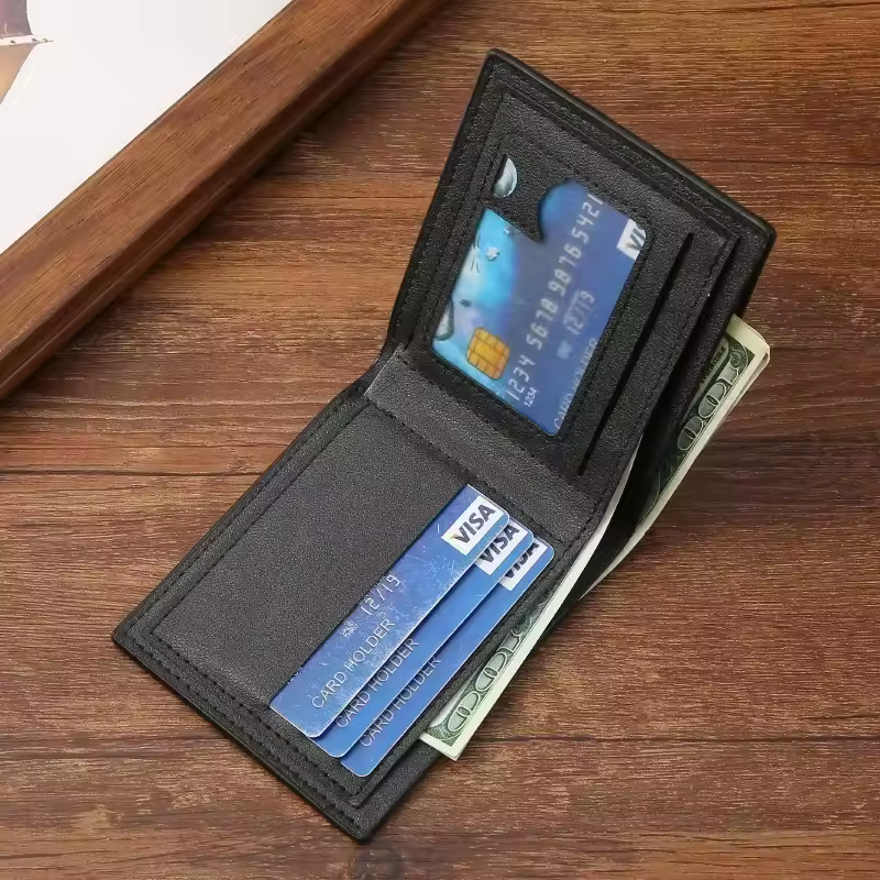 S891cb15c42b0460ebd88d1ca7ffd33f82.jpg_960x960q75.jpg_ Men's Wallet Short Anti-theft Brush Anti-degaussing Business Wallet Youth Cross Light Luxury Large Capacity Multi-card Practical - Image 2