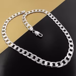 925 Sterling Silver Necklace For Men's women 16/18/20/22/24 Inches Classic 6MM Chain Luxury Jewelry Wedding Christmas Gifts - Image 4