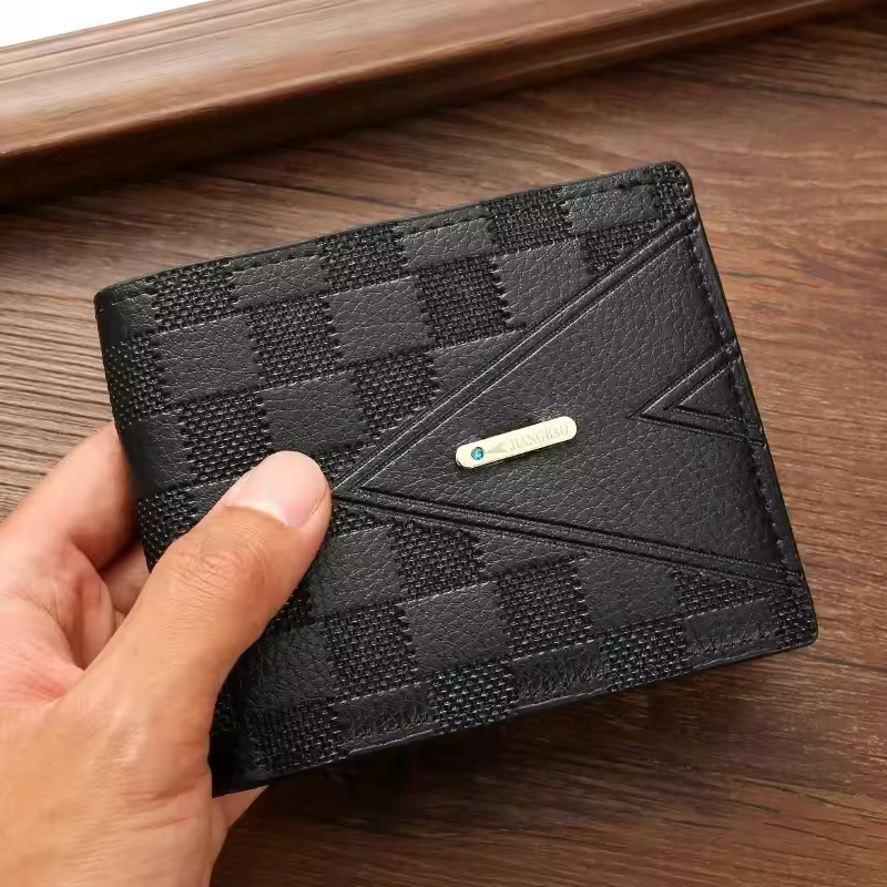 S98c93ba9c0ce4e569b44bf68b23246266.jpg_960x960q75.jpg_ Men's Wallet Short Anti-theft Brush Anti-degaussing Business Wallet Youth Cross Light Luxury Large Capacity Multi-card Practical - Image 7