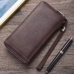 Men's Long Zipper Wallet High Quality Pu Leather Wallet For Men Business Clutch Bag Credit Card Holder Purse Male Money Package - Image 5