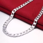 925 Sterling Silver Necklace For Men's women 16/18/20/22/24 Inches Classic 6MM Chain Luxury Jewelry Wedding Christmas Gifts - Image 2
