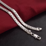20-60cm 925 Sterling Silver Luxury Brand Design Noble Necklace Chain For Woman Men Fashion Wedding Engagement Jewelry Gifts - Image 2