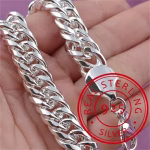 Noble 925 Sterling Silver Square Solid Chain Bracelet For Women Men Charm Party Gift Wedding Fashion Jewelry - Image 4