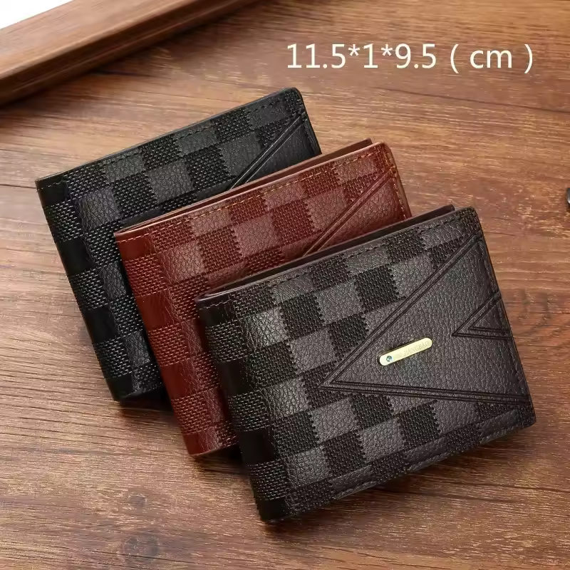 Sbc8b8078da344b83a511549766edc4caa.jpg_960x960q75.jpg_ Men's Wallet Short Anti-theft Brush Anti-degaussing Business Wallet Youth Cross Light Luxury Large Capacity Multi-card Practical - Image 1