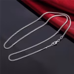 New 925 Sterling Silver Necklace 16/18/20/22/24/26/28/30 Inches 2MM String Chain For Women Men High Quality Jewelrys Gifts - Image 4
