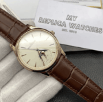 Jaeger LeCoultre Master Ultra Thin Moon Rose Gold Replica close up
