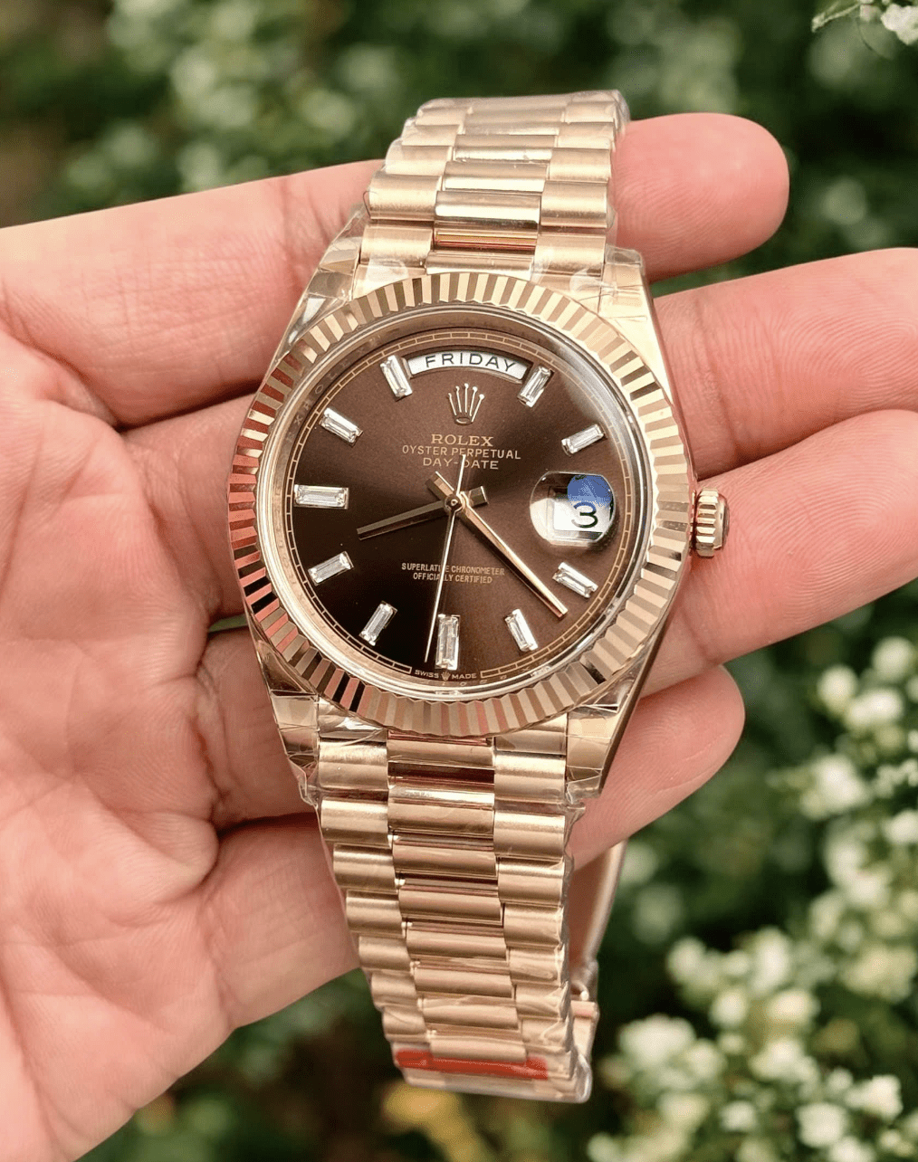 Screenshot 2025-08-23 at 9.27.37 PM Swiss Clone Replica Rolex DayDate Rose Gold Chocolate Dial - Image 2