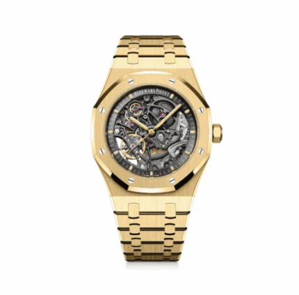 Audemars Piguet Royal Oak Openworked 15407 Yellow Replica Watches Skeleton Dial THB Factory 41mm