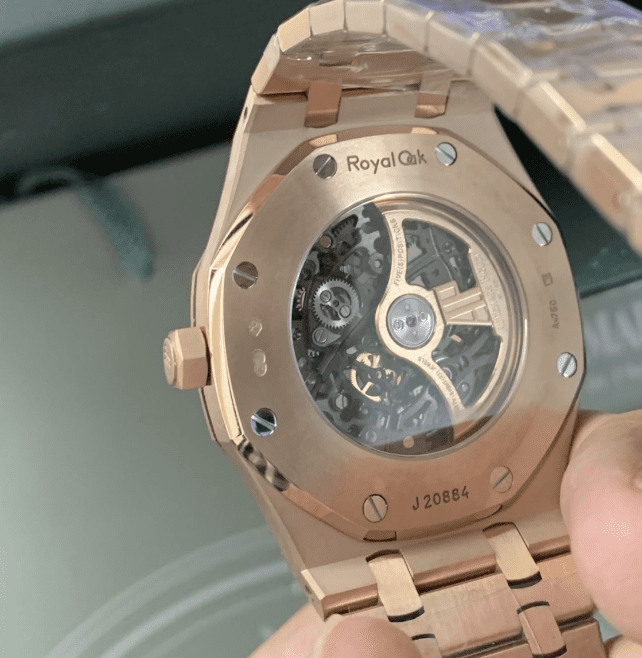 Screenshot 2025-10-16 at 9.44.42 AM Audemars Piguet Royal Oak Skeleton Rose Gold Ref15407 Super Clone Replica - Image 7