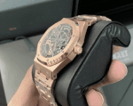 Audemars Piguet Royal Oak Skeleton Rose Gold Ref15407 Super Clone Replica - Image 3