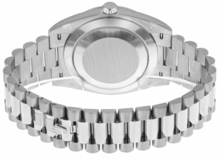 Réplica Clon Day Date Rolex Plata con Esfera Negra nuevo Modelo 2022 - IP Empire Relojes Replica