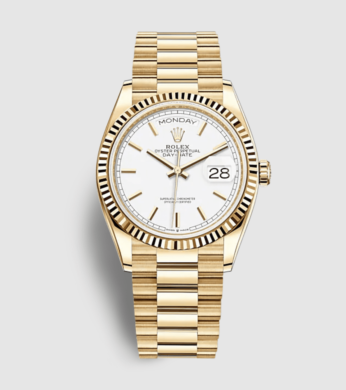 Rolex Day Date Rolex Gold with White Dial Replica Clone Rolex Day Date Rolex Gold with White Dial Replica Clone