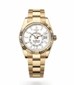 Réplica Rolex Sky Dweller 2023 Esfera Blanca Oro