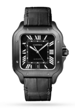 Reloj Cartier Santos Negro Replica Clon