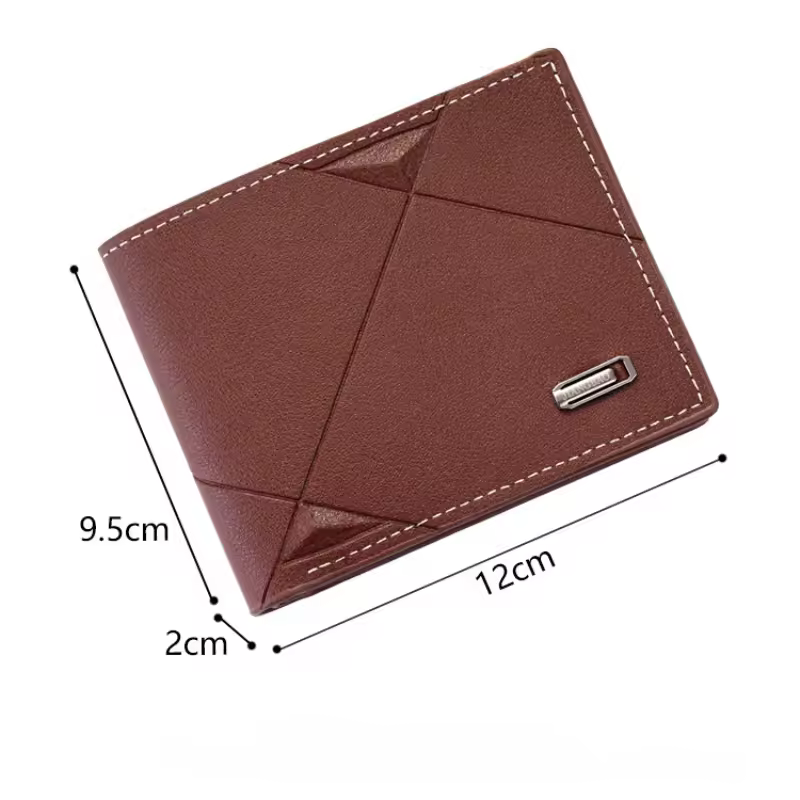 Se58c398095564043b37abc0a0dd64e3bz.jpg_960x960q75.jpg_ Men Short Bifold Faux Leather Masculina Billetera Credit ID Card Holder Wallet Billfold Purse Clutch Solid Hombre Business Slim - Image 4