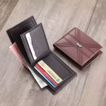 Fashion Men's Short Pu Leather Wallet Korean Version Wallet Multi Card Large Capacity Wallet Credit ID Card Holder High-quality