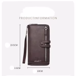 Men's Long Zipper Wallet High Quality Pu Leather Wallet For Men Business Clutch Bag Credit Card Holder Purse Male Money Package - Image 3