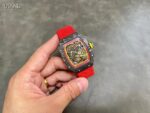 Richard Mille 67-02 Original Quality Super Clone Replica red strap carbon