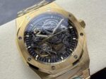 Replica Audemars Piguet Royal Oak Openworked 15407 Yellow Skeleton Dial - Image 21