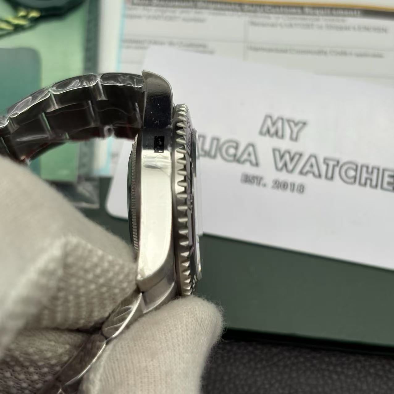 acbabc50e1fbbc414d05ea7e38879a0e Super Clone Replica Rolex Submariner Silver/Black No Date