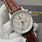 Replica Breitling Navitimer Automatic Silver Alligator Watch AB0139211G1P1