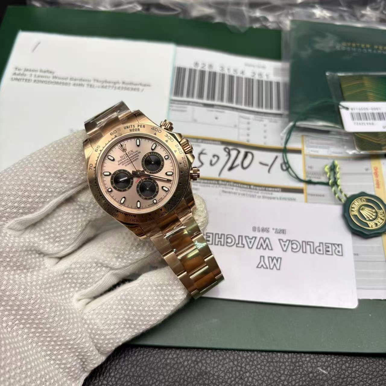 c4513971770c9133cdfda31f1940c9b1 Rolex Daytona Rose Gold Swiss Made Clone 116505/1 - Image 2