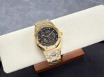 Replica Audemars Piguet Royal Oak Openworked 15407 Yellow Skeleton Dial - Image 24
