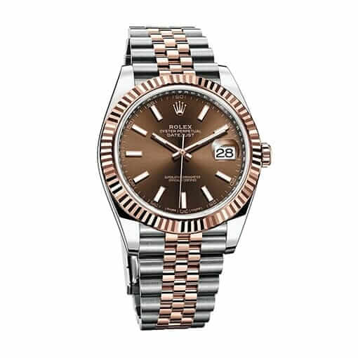 datejust-chocolate-dial-steel-and-18k-everose-gold-jubilee-men-s-watch-126331-0002-41mm-1 Rolex Datejust 126331 Everose Gold Automatic Chocolate Dial Jubilee Replica - Image 2