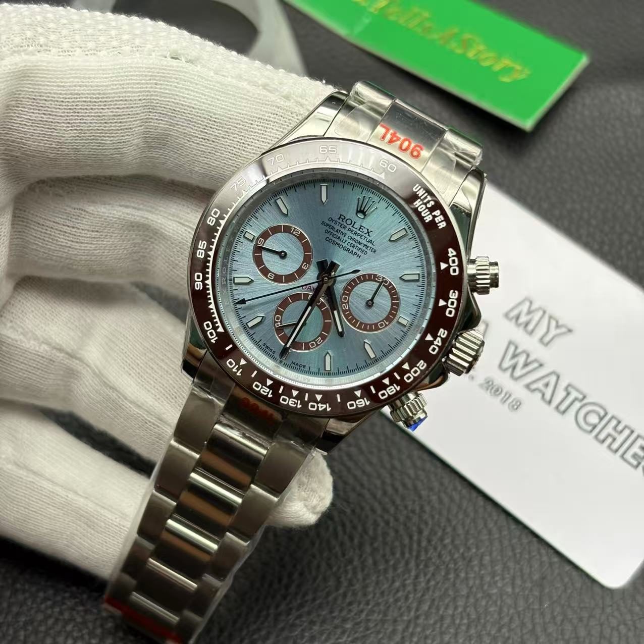 dd78760596bd5401f4f1f315dc16ae13 Rolex Daytona Ice Blue Dial Replica Watch 116506 - Image 3