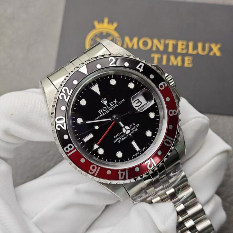 Replica Rolex GMT-Master Black Dial 16710 “Pepsi”