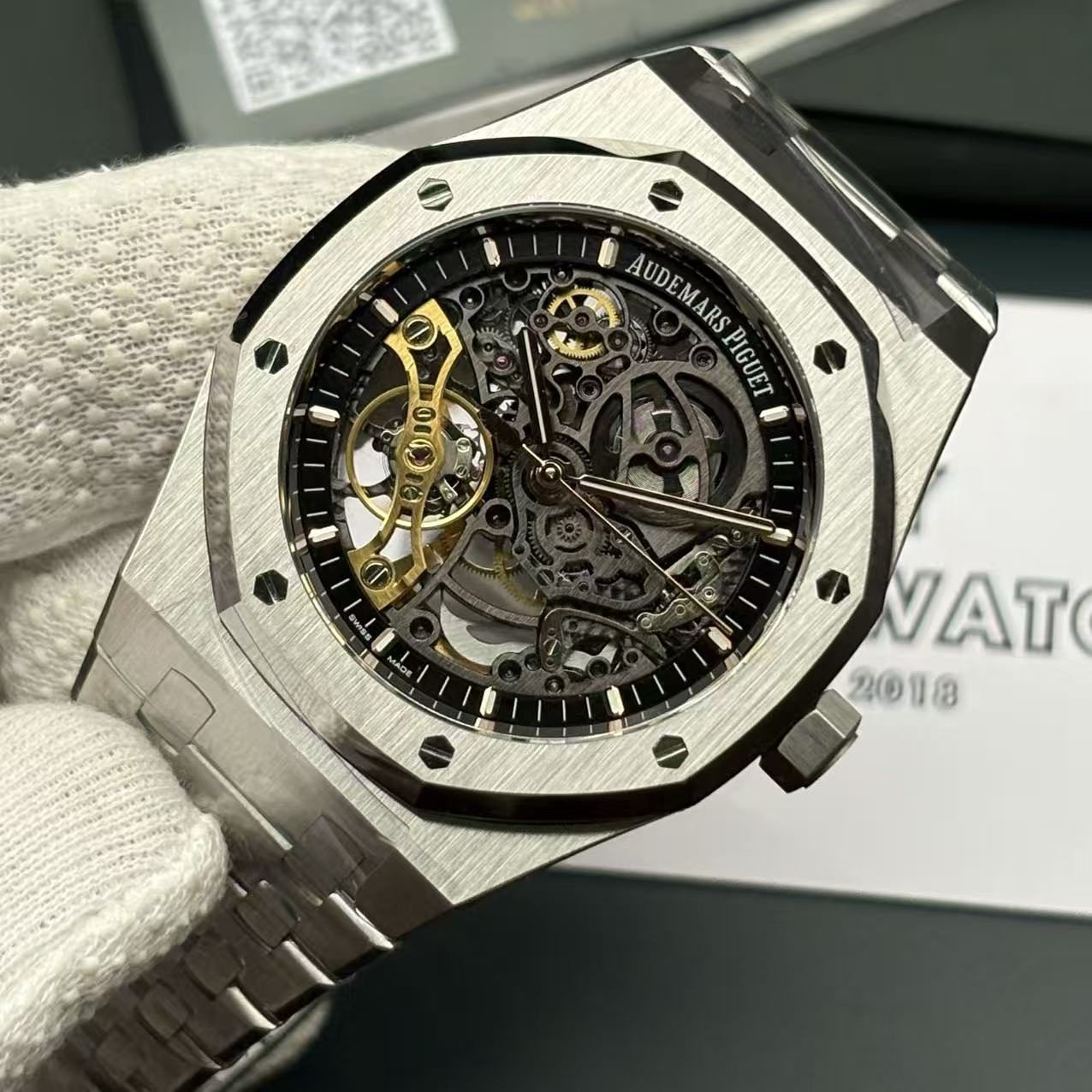 e9f3dee2a00ff7698804d47d85470c79 SUPER SWISS CLONE AUDEMARS PIGUET SKELETON WATCH (2025 updated model) - Image 6