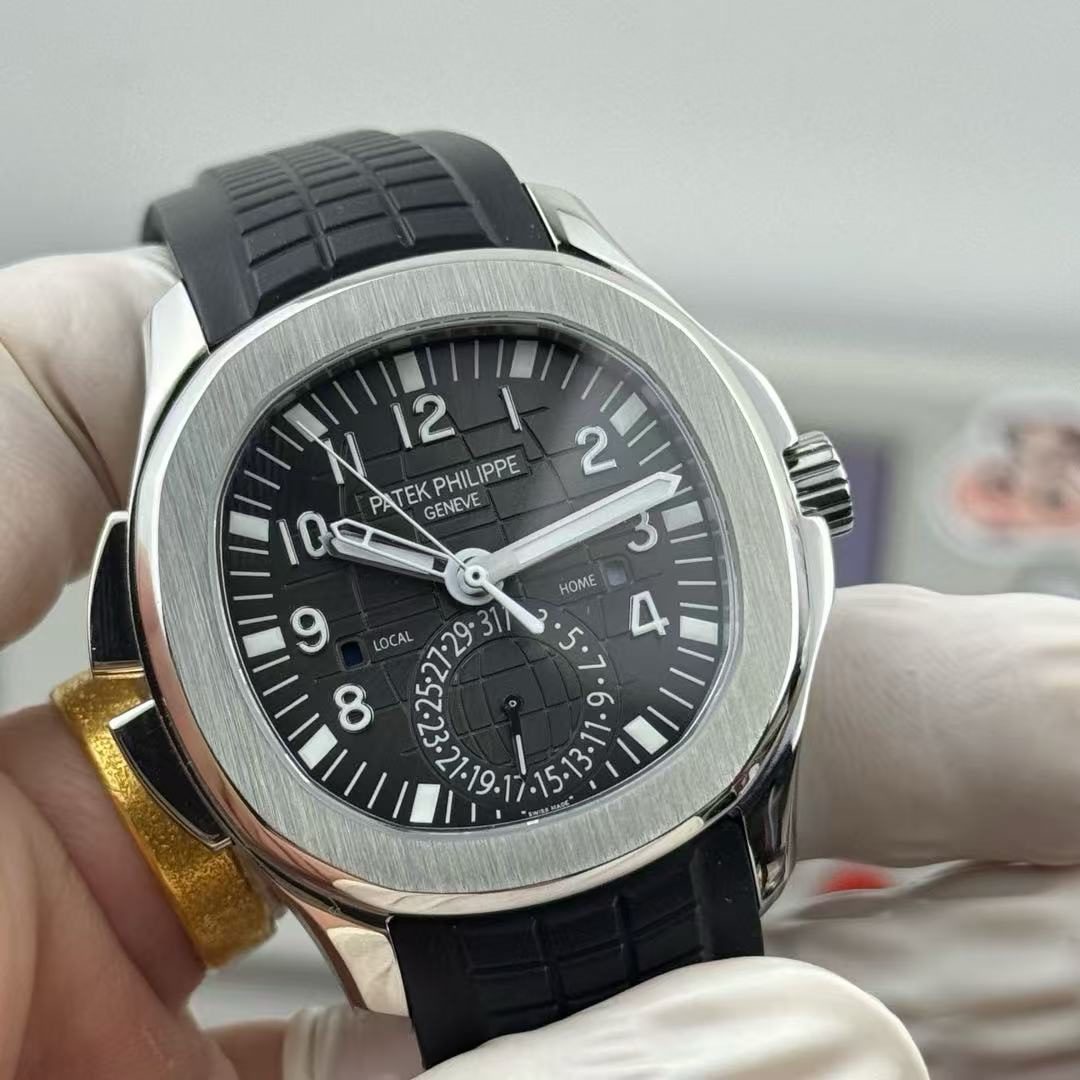 f59bdf14522fd0c954962d53d9980779 Replica Patek Philippe Aquanaut Travel Time Stainless Steel Watch 5164A-001 - Image 5
