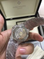 Clon suizo Replica Patek Philippe Nautilus Jumbo 5719 Full Diamonds