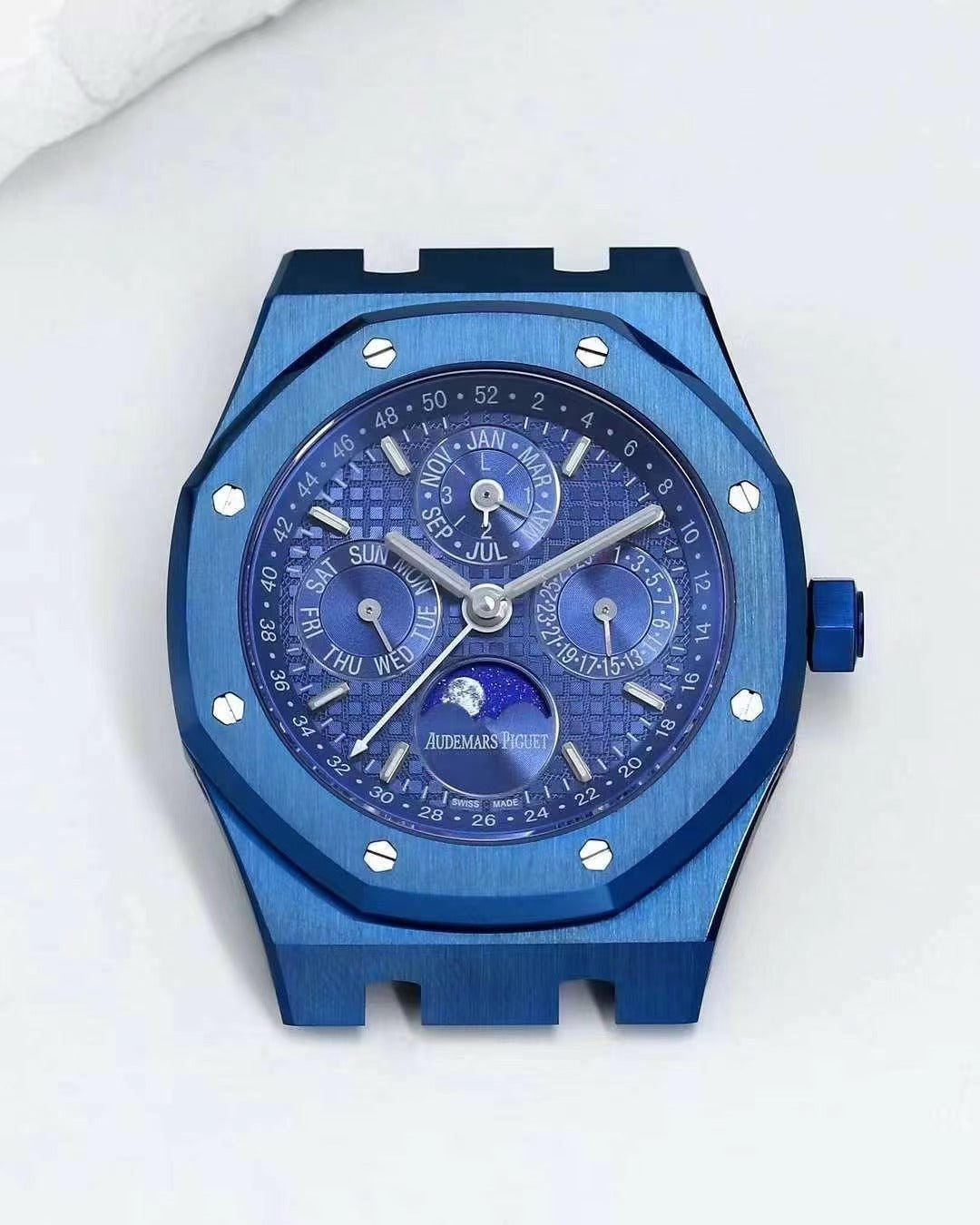 img_5406-2 Super Clone Audemars Piguet Royal Oak Perpetual Calendar Blue ( + Video ) - Image 2