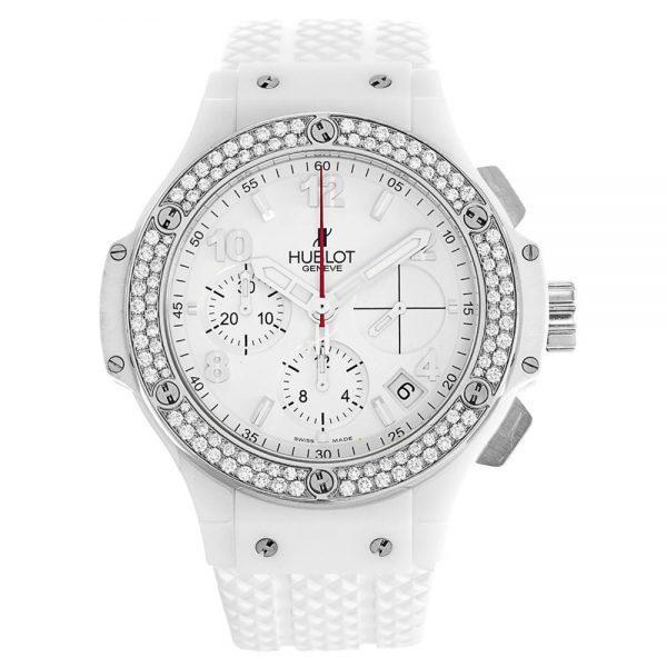 Replica Hublot Big Bang White with Diamond Bezel Replica Hublot Big Bang White with Diamond Bezel