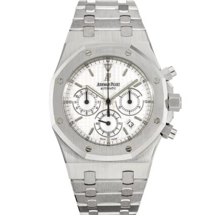 Réplica Royal Oak - Cronógrafo Plata/Blanco