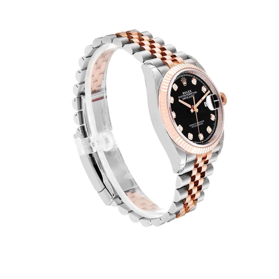 rolex-datejust-126231-everose-gold-automatic-black-diamond-dial-jubilee-replica Rolex Datejust - Image 2