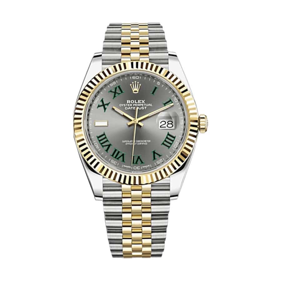 rolex-datejust-steel-yellow-gold-automatic-grey-dial-jubilee-replica6 Rolex Datejust 126233 Wimbledon Replica - Image 1