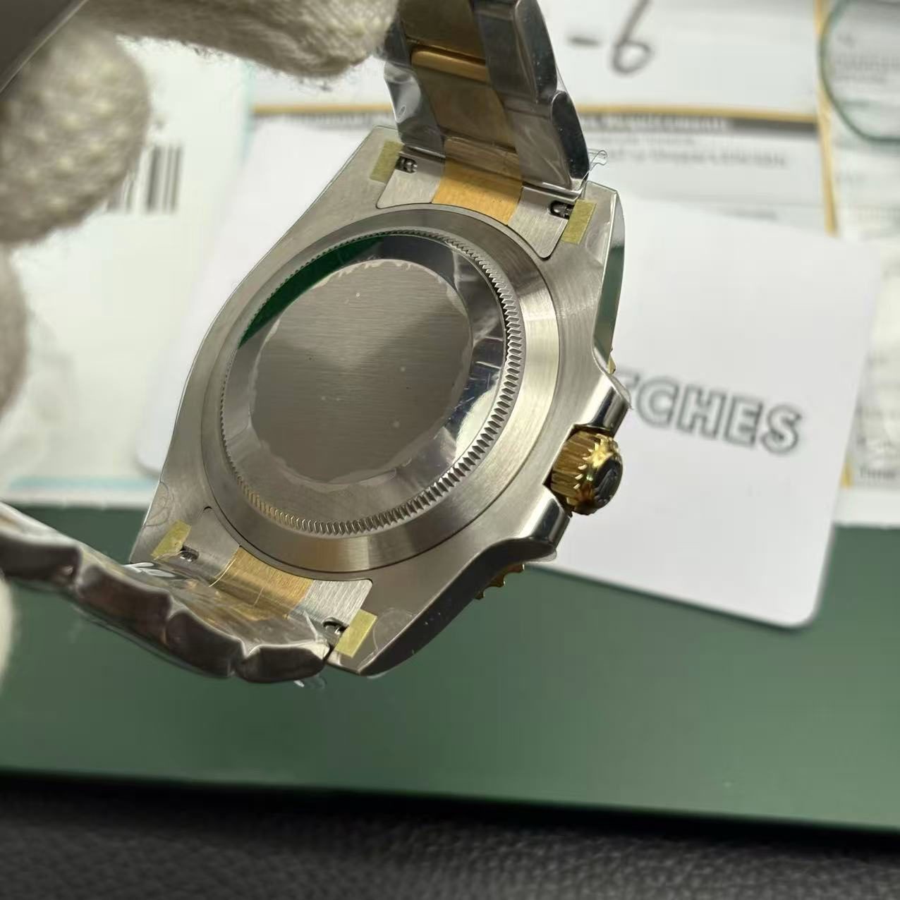 08f017ca63fd57e56bb290abf7d442a2 Rolex Submariner Two Tone Black Dial Super Replica Copy - Image 9