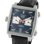 Replica TAG Heuer Monaco Men Automatic Blue Leather Watch CAW211P.FC6356 - Image 5