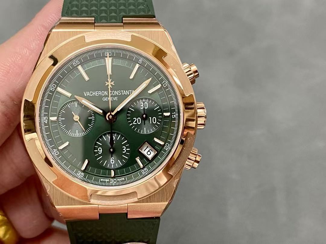 1a26cc11a00176c2e46c559f210ddcff Super Clone Replik Vacheron Constantin Overseas Chronograph GRÜN - Image 10