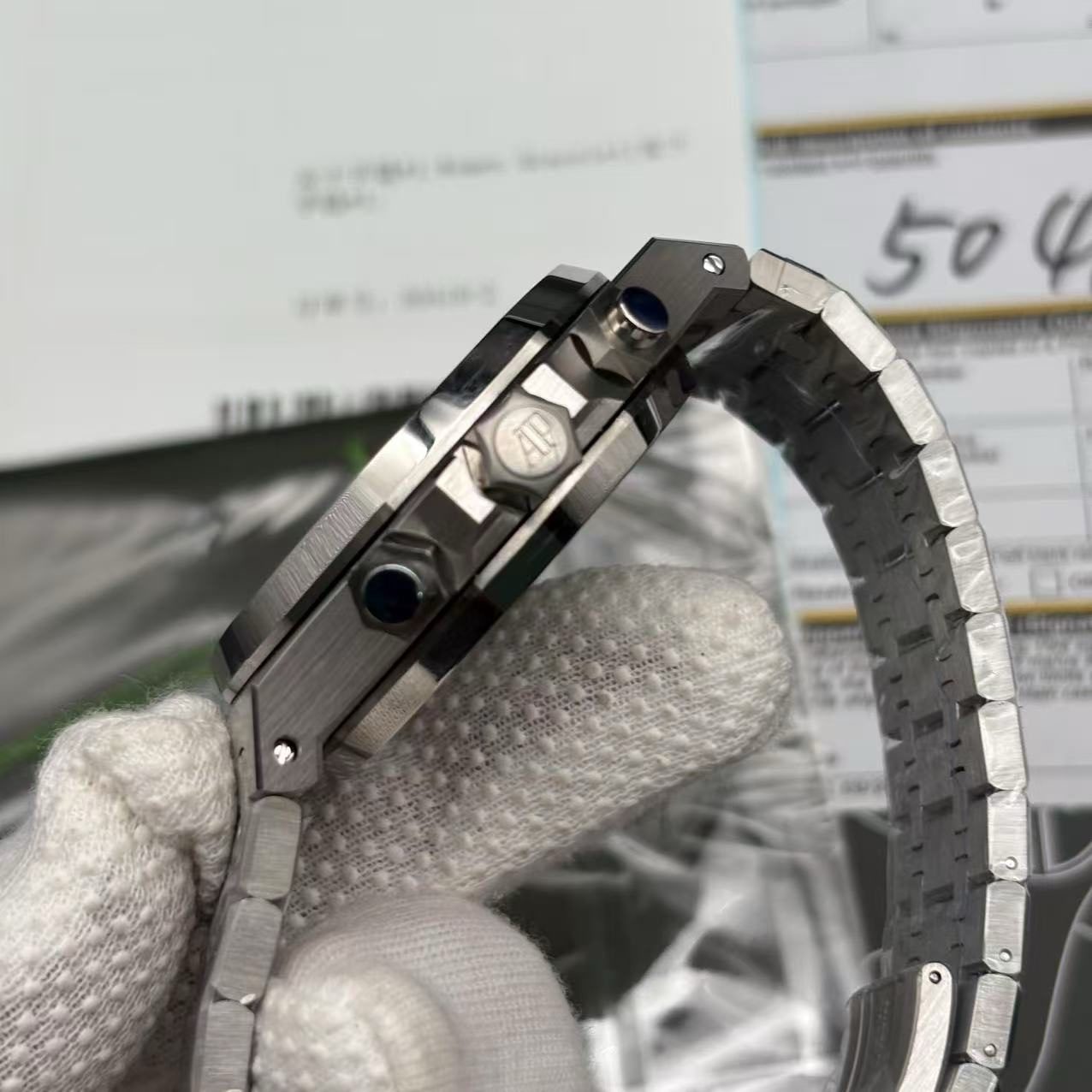 568e758317cb3fe4bf76f8d1c5fe7a13 Best Swiss Clone Replica Audemars Piguet Royal Oak - Silver/Black Chronograph