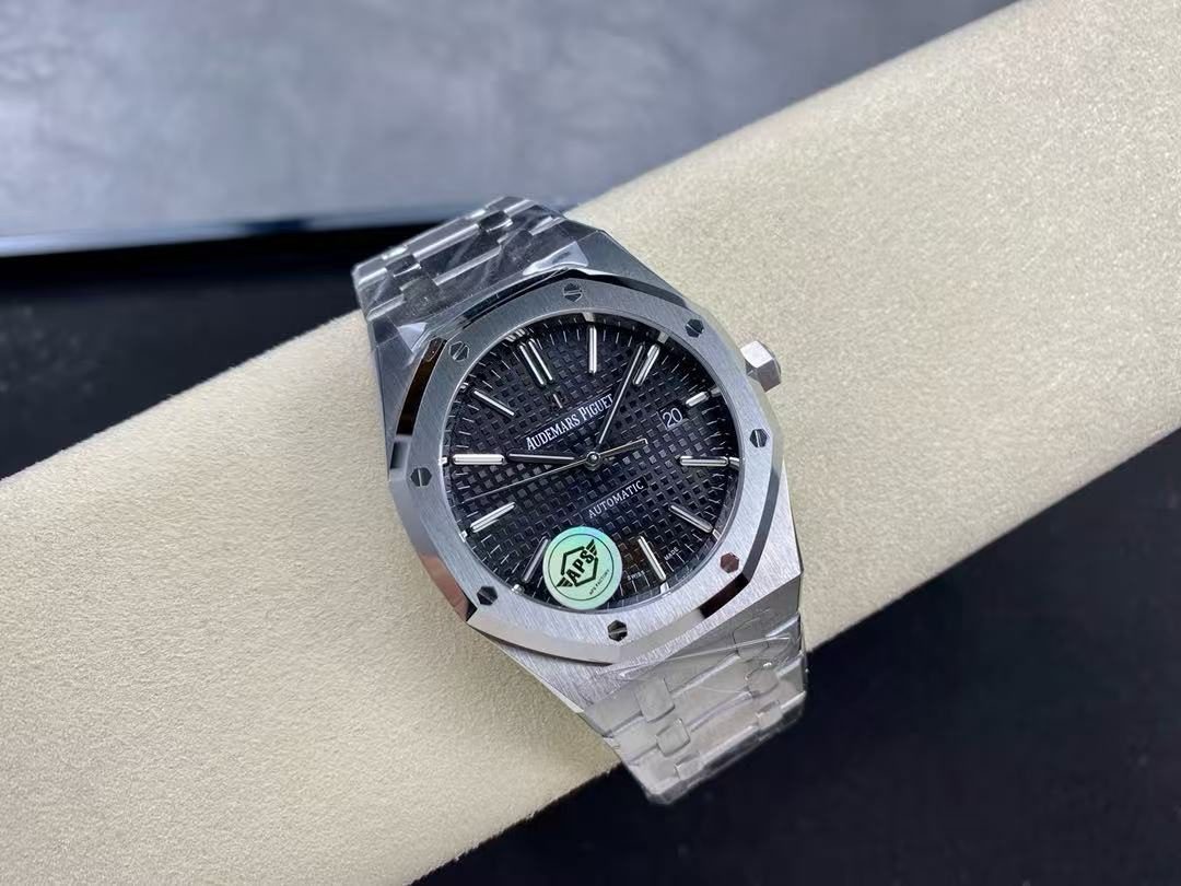 5b858c7b164d311e3c6daff2457b3399 Swiss Clone Replica AP ROYAL OAK Silver Black Dial