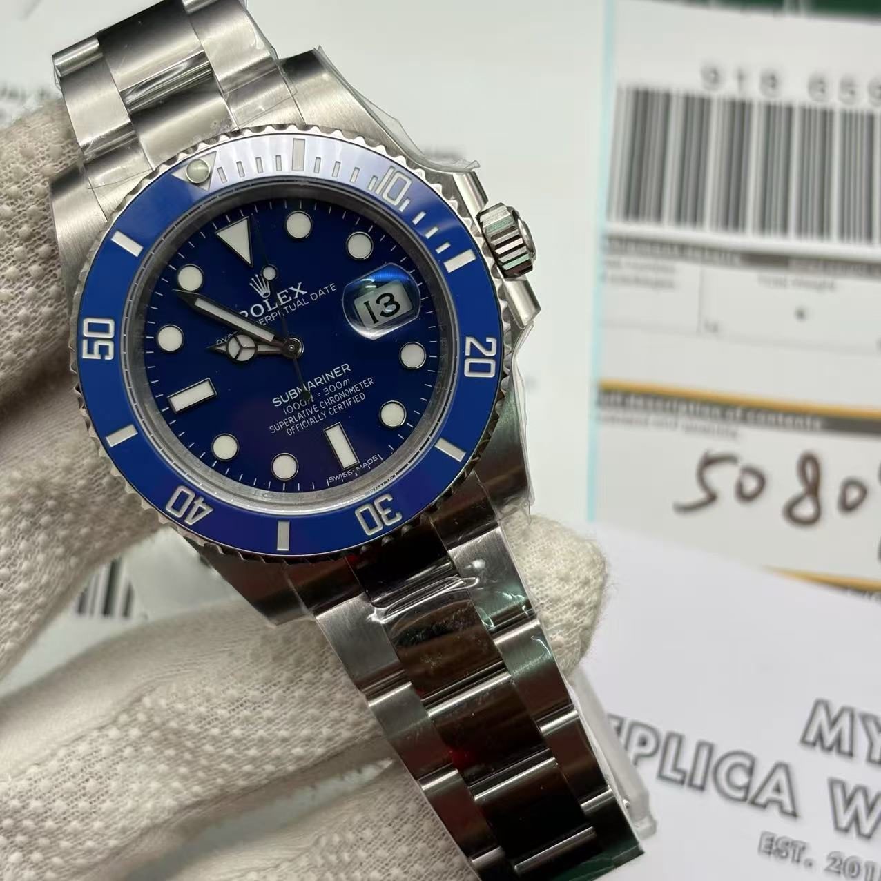 64879a2e55aa4ba054ddc8030ea7b453 Rolex Submariner Blue Dial Swiss Clone Replica - Image 3