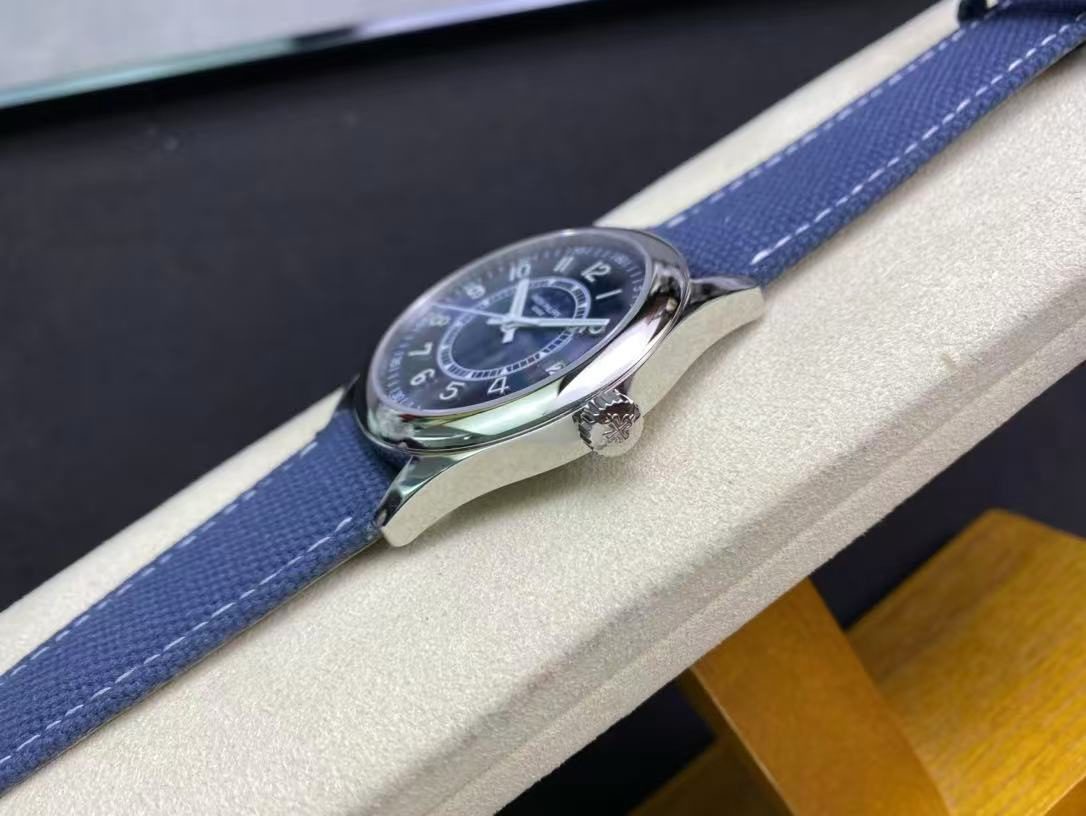 669d543d9a55f3b0424475021b45dfd1 Replica Patek Philippe 6007A Blue Dial Watch - Image 6