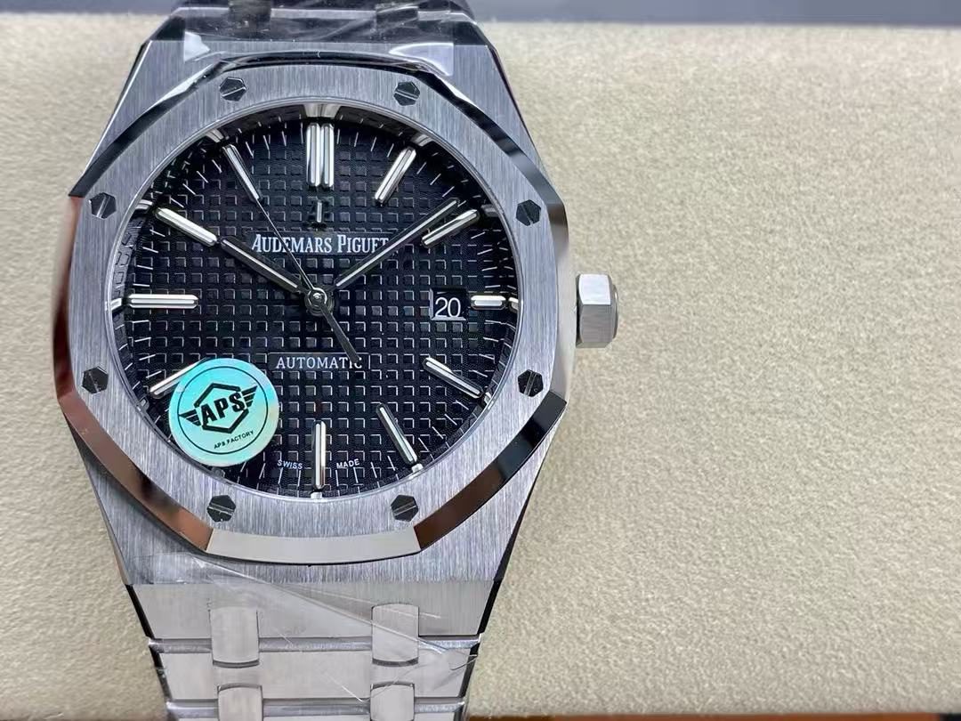 83edada6d87bcaf39fb4a1745e86f7a2 Swiss Clone Replica AP ROYAL OAK Silver Black Dial