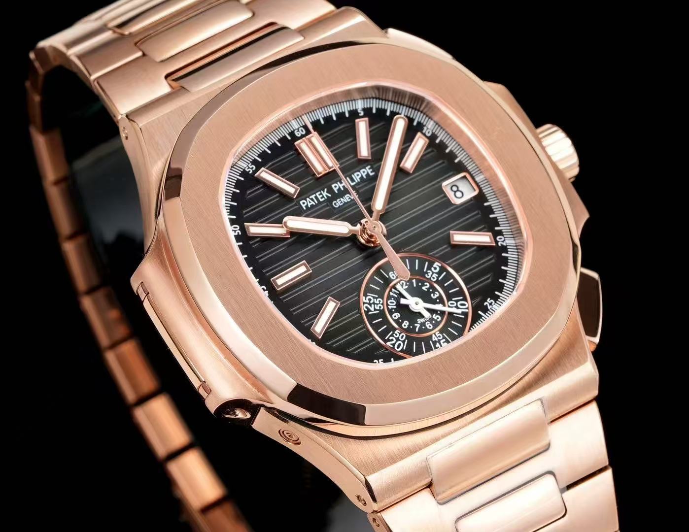 Super Swiss Clone Patek Philippe Nautilus 5980 Rose Gold Super Swiss Clone Patek Philippe Nautilus 5980 Rose Gold