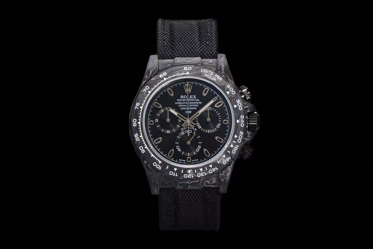 Replica DiW Rolex Daytona Black & Gold Carbon