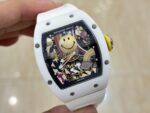 Replica Richard Mille RM 88 Smiley Swiss Automatic Tourbillon White Rubber Strap